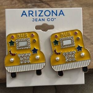Arizona school bus earrings. Adorable NWT  pierced